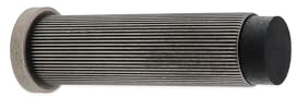 Infinity Decor Tope de puerta de diseño acanalado montado en la pared para zócalo de puerta con punta de goma para protección de pared/muebles, 75 mm (peltre)