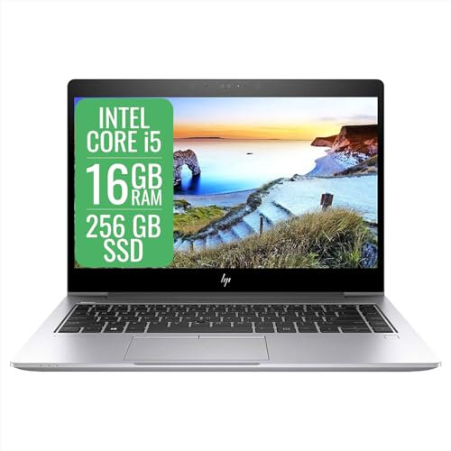HP EliteBook Pc Portatile Notebook Intel Core i5 8th, Ram 16Gb, SSD 256Gb, Display da 13.3, WiFi, BT, CAM, Windows 11 Pro + Libre Office (Ricondizionato)