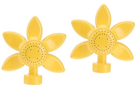 YARNOW 2 Piezas Aspersores regadera Watering Can Rociador de jardín pequeño de rociadores de Agua Manguera aspersor de riego de riego de Jardines Aleación de Zinc Yellow