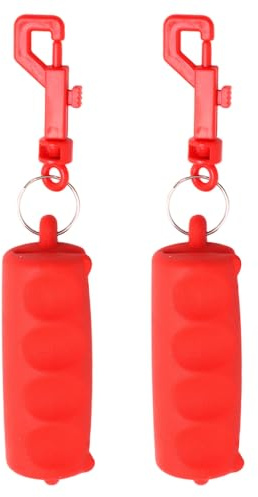 Marjoramy Archery Arrow Puller 2 Pack, Rubber Archery Arrow Gripper, with Keychain, Remover Gripper with Quick Release Clip, for Outdoor Target Hunting Bow Shooting Archery Accessories (red)