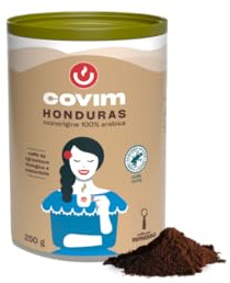 Covim Caffè - Caffè Macinato 100% Arabica, Tostatura Media, Monorigine Honduras Espresso, Intensità 7, Note Aromatiche Frutti Rossi, Cacao e Acidulato. Per Macchina da Caffè Moka o Espresso