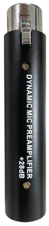 KHZen Preamplificatore Dinamico Microfono Metallico HD1 Amplificatore Mic Dinamico 28DB 48 V Vari Connessioni Way 24 Bit/48kbps