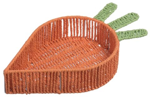 GMBYLBY Cesto A Forma Carota in Tessuto A Mano Vassoio per Alimentazione per Alimenti per Organizzare I Centrotavola del Tavolo da Pranzo Noci
