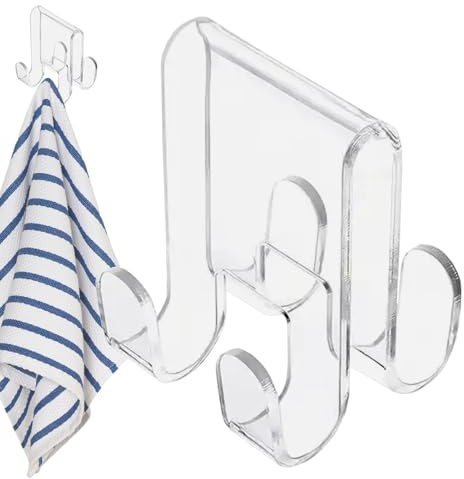Crochets De Porte De Douche, Crochet Douche, Porte Serviette Paroi De Douches Verre Douches Double Face, Crochets Suspension Pour Serviettes Sans Perçage, Pour Portes En Verre Salle Bain Moins De 1cm