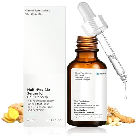 Multi-Peptide Hair Growth Serum, Serum Crecimiento Cabello, Crece Pelo Rapido Mujer, Promueve el Crecimiento Del Cabello, Previene la Caída Del Cabello, Refrescante y No Graso, 60 ml