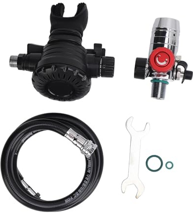 ANKROYU Professionelles Atemregler-Set für Taucher (M18x1) mit 5 Druckminderventilen der ersten Stufe und explosionsgeschütztem Design für Schnorchel- und Tieftauchausrüstung, inkl