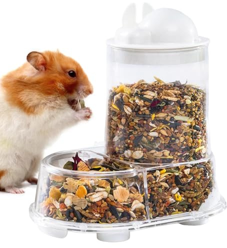 Automático - Dispensador de Alimentos | Dispensador de Agua para hámster, dispensadores para Animales pequeños, cobaya, Rata, Conejo, Enano, jerbo, Chinchilla, automático para hámste