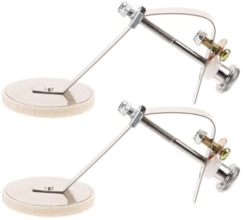 Snare Drum Dämpfer aus Aluminiumlegierung mit Externer Klemme | 2 Stück, Weißes Filzset, Wide Compatibility für Jazz Drum, Drum Accessories