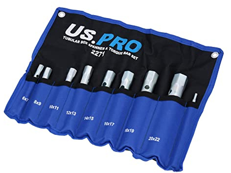 AB Tools-US Pro La clé métrique fort couple tubulaires Bar Set Prise de connexion 8pc 6-22mm