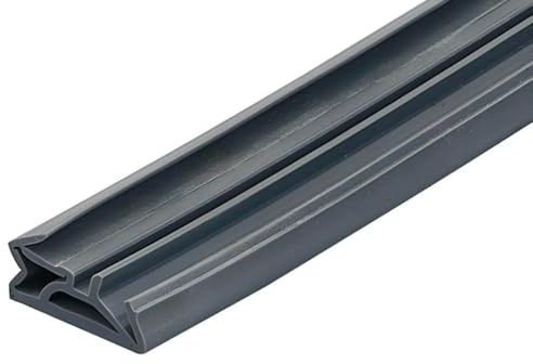 Gedotec Joint de porte d'entrée pour huisserie en bois gris zinc | 6 m de joint de porte en silicone DS 155a | Bande d'étanchéité pour porte avec largeur de rainure 4-5 mm - largeur : 15 mm