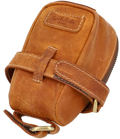 Gusti Sac pour Selle Sac pour Guidon - Gino B. Sac pour vélo Sac en Cuir Vintage Cuir Marron