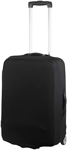 Xcase Koffer-Hülle: Elastische Schutzhülle für Koffer bis 53 cm Höhe, Größe M, schwarz (Aufbewahrungshülle, Gepäck Schutzhülle, Schutzfolie)