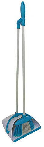 CHARLES BENTLEY Brights Indoor Long Handled Lobby Dustpan & Brush Set - Blue