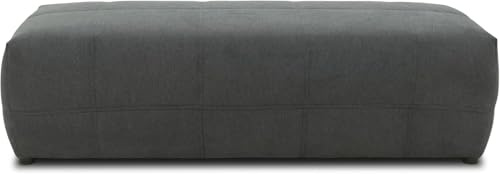DOMO. collection Polsterhocker Brandon, Sitzhocker, Fußhocker, Hocker 150 x 60 x 40 cm, dunkelgrau