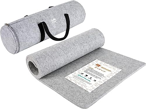OHOCO Wolle Bügelbrettunterlage Pressmatte - 15 x 54 x 3/8 Zoll extra groß und dick, 100% Neuseeländische Wolle zum Bügeln, Quilten, Nähen, Basteln auf Bügelbrett, Tischplatte, Arbeitsplatte