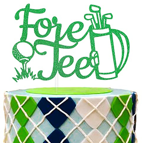 Foretee Birthday Cake Topper, Golf 40th Birthday Decoration, Funny Golf Theme 40 Forty Sign, Golf Theme 40th Birthday Favor for Golfer Fans