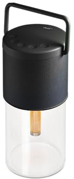 WD LIFESTYLE Lanterna altoparlante Bluetooth. Luce LED calda regolabile e funzione caricabatterie. Colore nero
