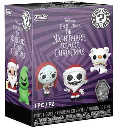Funko Mystery Minis: Disney The Nightmare Before Christmas 30th - 1 of 12 | Offizielles Cartoon/Animation Merch - Mystery Mini Figur aus Vinyl in Blind Box - Überraschungsgeschenk für Fans und Sammler