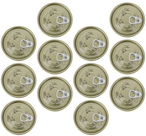 BESTonZON Barattolo Di Autosigillante 12 Pezzi Con Coperchio E Anello A Cerchio Contenitore Per Alimenti In Metallo A Pressione Ermetico Barattolo Di Vuoto Di Tonno