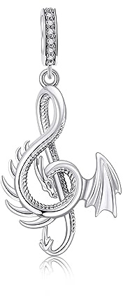 ONEFINITY Drakhänge i 925 sterling silver, dinglande drake pärlhänge, smyckesgåva för kvinnor och flickor, Sterlingsilver