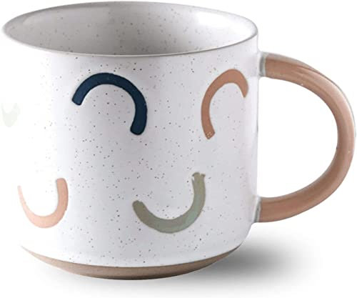 Tasse, Kaffeetasse, Teetasse, Suppentasse mit Henkel, süße Frühstücksschalen for Kaffee, Dessert, mikrowellengeeignet aus Keramik, Rosa, 14 x 10 x 8,5 cm, 500 ml (Farbe: Blau, Größe: 500 ml) (Color :