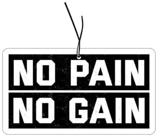 2 x albero profumato con motivo No Pain No Gain, distributore di profumo auto, auto tuning, auto freshener, ciondolo profumato auto