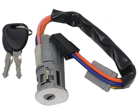 Vinciann Cilindretto avviamento accensione con due chiavi compatibile con codici 8200176685 7701470736 adatto a Kangoo I 97-24
