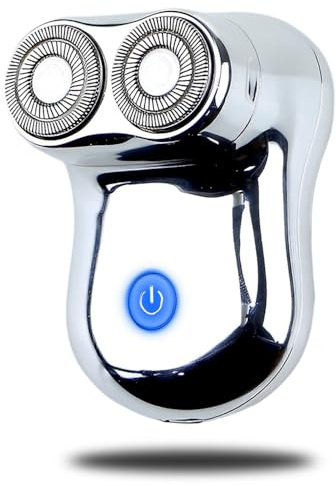 Electric Razor for Men, Electric Shavers for Men USB Rechargeable, Fast-Charging Cordless 2 Heads Shavers with 5 Watts Motor,Travel Razors for Dense Beard (Silver)