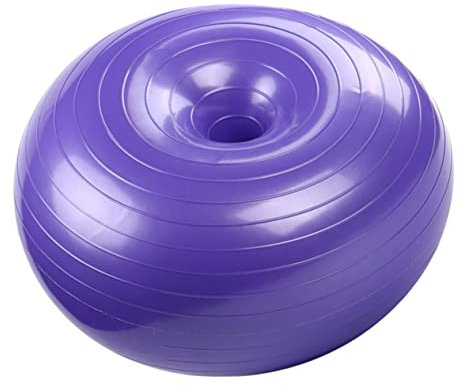 WESIEVYA Donut-fitnessball Für Übungen Explosionsgeschützter PVC-Ball Balance-Trainer Mit Luftpumpe Für Yoga Und Gymnastik Zu Hause