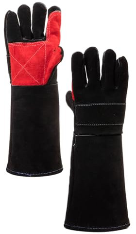 Chaoyilian Bissfeste Handschuhe für den Umgang mit Tieren,Anti-Biss-Arbeitshandschuhe,Leder Bissfeste Handschuhe,verdicken,Kratzfest,Schutz,für Schweißen,Gartenarbeit,Umgang mit Katze,Hund