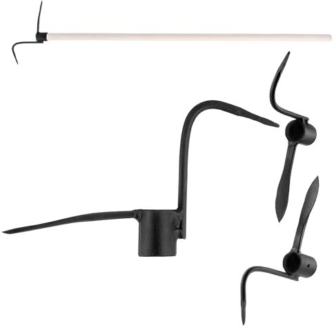 KADAX Fugenkratzer mit robustem Doppelhakenkopf, Unkrautkratzer für präzises Entfernen von Unkraut und Moos zwischen Gehwegfugen, Gartengerät (Ohne Stiel)