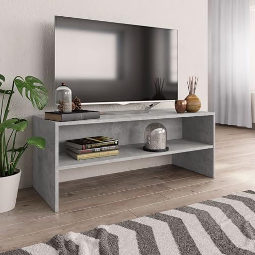 ShGaxin TV-skåp, moderna vardagsrumsmöbler, TV-skåp, vardagsrumsmöbler, fulla, moderna vardagsrum, TV-set, vardagsrumsgrå, spånskiva 100 x 40 x 40 cm