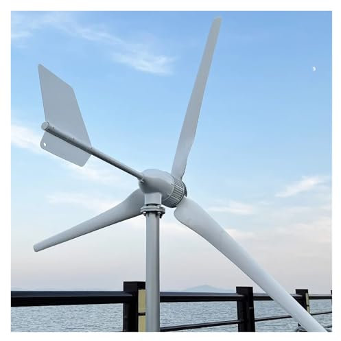 Powerful Wind Turbine Generator Kit 6KW Horizontal Wind Turbine Generator Set With Low Speed Wind Power Generator For Marine, RV, Home, Windmill Generator Suit for Emergency Power Generation(48V_6000W