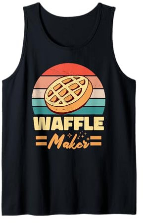Retro Waffles Waffle Maker Theme - Funny Breakfast Cakes Tank Top