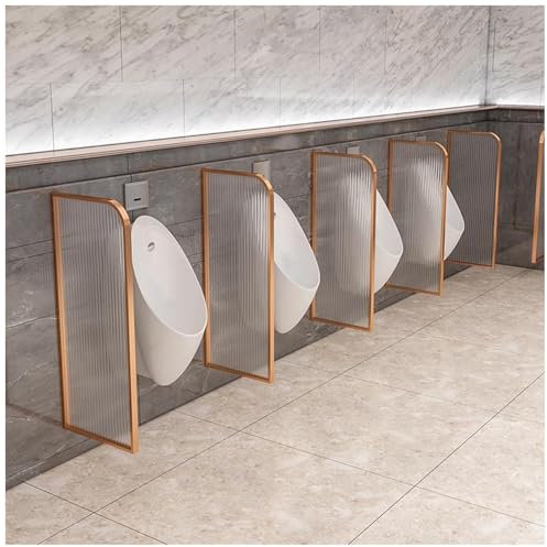 FLEPYHB Herren Urinal Privacy Baffel Mit Gehärtetem Glas, Wandmontierte Trennwand Für Öffentliche Toiletten, Männer Urinal Sichtschutzwand Baffel Für Einkaufszentren, Hotel