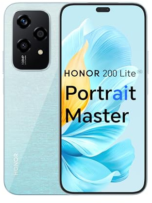 HONOR 200 Lite, 5G Dual SIM, 12 GB di RAM + 256 GB ROM, Display AMOLED anti-goccia da 6,7 pollici, tripla fotocamera posteriore da 108 MP, blu stellato - versione internazionale