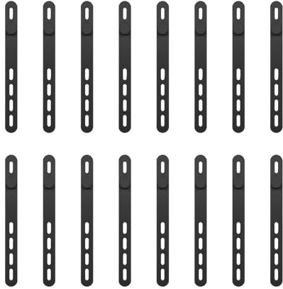 16 Pezzi Fascette Cavi in Silicone, Fascette Riutilizzabili Fascette Regolabili con Fibbia di Bloccaggio per Organizzare, Ideali per Organizzare Cavi, Accessori per Casa, Ufficio e Viaggi
