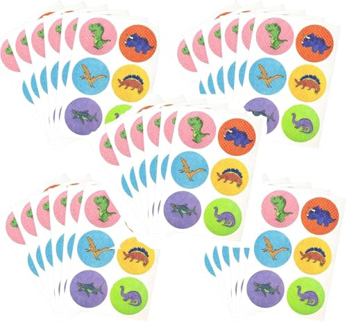 180 Parches Antimosquitos de Dinosaurio para Niños, Pegatinas Naturales con Esencia de Plantas para Ropa y Accesorios, Ideal para Acampadas, Senderismo y Aire Libre