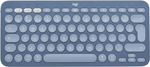 Logitech K380 Multi-Device Bluetooth Tastatur für Mac | Kompatibel mit macos, ios, ipados, US QWERTY - Blau