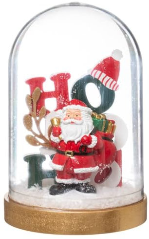 FEERIC LIGHTS & CHRISTMAS - Hölzernes objekt unter Einer Glocke hohoho 14 cm