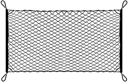 Rete Portaoggetti Auto, Eelastica Nylon Reti Fisso Bagagli Rete Bagagliaio Auto per SUV, Van, Truck,maggior parte dei tipi di veicoli,Tasca a Rete per Auto Estensibile 110 x 60 cm con 4 Ganci.