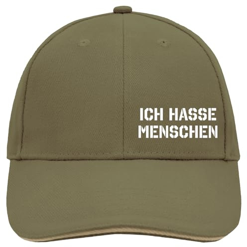 Huuraa Cappy Mütze ICH Hasse Menschen Geschenk | Baseballkappe Basecap Kappe Geschenkidee Unisex Baseball Cap