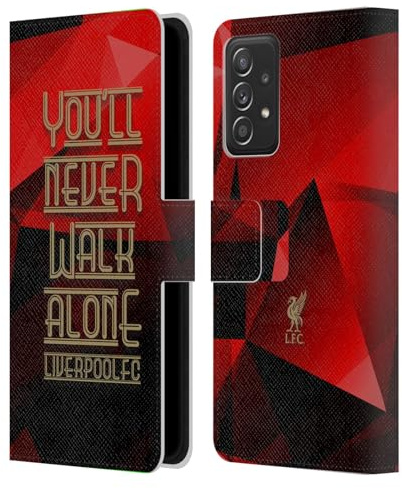 Head Case Designs Offizielle Liverpool Football Club Rot Geo YNWA Liver Bird YNWA Leder-Wallet-Hülle Kompatibel mit Samsung Galaxy A53 5G (2022)