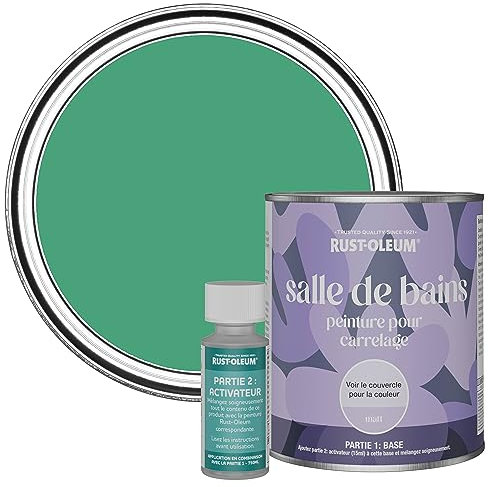 Rust-Oleum wasserfeste grün Fliesenfarbe für Badezimmer in Matt Finish - Smaragd 750ML