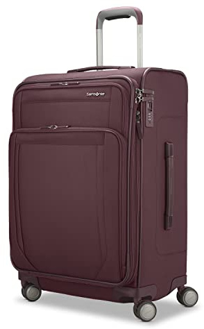 Samsonite Lineate DLX Softside Erweiterbares Gepäck mit Spinnrollen, Merlot, Medium EXP Spinner, Lineate DLX Softside Erweiterbares Gepäck mit Spinner-Rädern