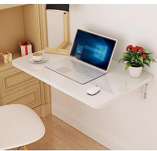 Klappbares Wandregal – robuster, an der Wand montierter Klapptisch mit Metallstütze, schwebender Schreibtisch, zusammenklappbarer Wandtisch, Werkbank, kleiner Esstisch ( Size : LxW - 60x30cm/23.6x11.8
