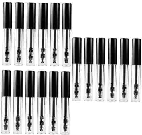 minkissy 18stücke Leere Wimpernflaschen Transparente Behälter Für Mascara Und Wimperncreme Mit Schwarzem Deckel Zum Diy-mascara-herstellen Für Kosmetische Anwendungen