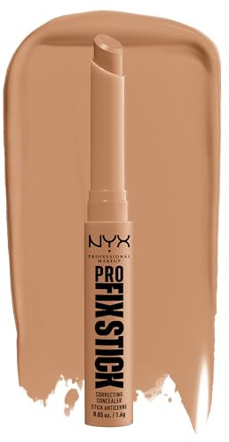 NYX Professional Makeup Korrigierender Concealer, Kaschiert Augenringe, Unreinheiten, dunkle Flecken und Verfärbungen ab, Mit Hyaluron, 12 Stunden Halt, Vegane Formel, Pro Fix Stick, Nutmeg
