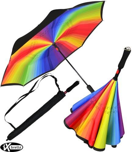iX-brella Umgekehrter Regenschirm mit automatischer Öffnung auf der Rückseite