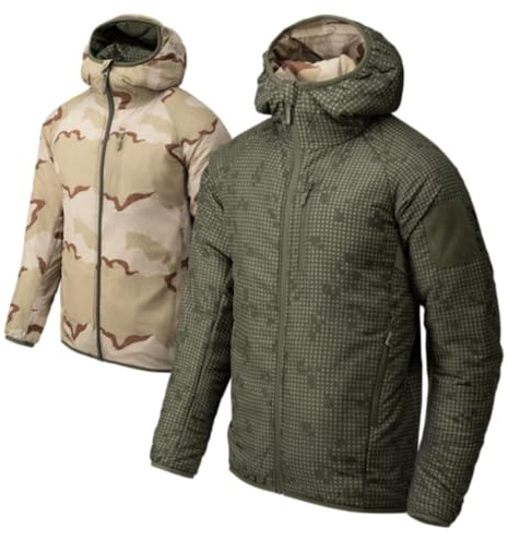 Helikon-Tex Giacca con cappuccio Wolfhound reversibile® - Windpack, Camoflage Desert Night Camo/Us Desert, Medium